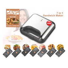 Load image into Gallery viewer, 7 in 1 Sandwich Maker Removable plates
