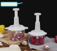 Load and play video in Gallery viewer, Hand Pat Food Processor, Hand Press Chopper Good Eater 1500ml