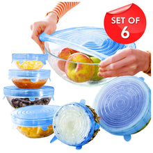 Load image into Gallery viewer, 6Pcs Universal Food Silicone Cover Silicone Stretch Lids