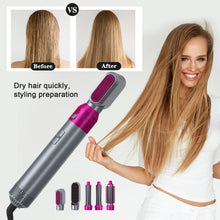 Load image into Gallery viewer, 5 in 1 Hair Dryer Hot Comb Set Professional Curling Iron Hair Straightener