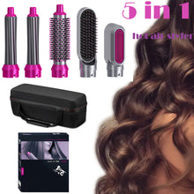 Load image into Gallery viewer, 5 in 1 Hair Dryer Hot Comb Set Professional Curling Iron Hair Straightener