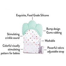 Load image into Gallery viewer, Pack Of 3 Silicon Baby Teething Mitten Glove