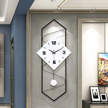Load image into Gallery viewer, White Square Pendulum Wall Clock (1996B)
