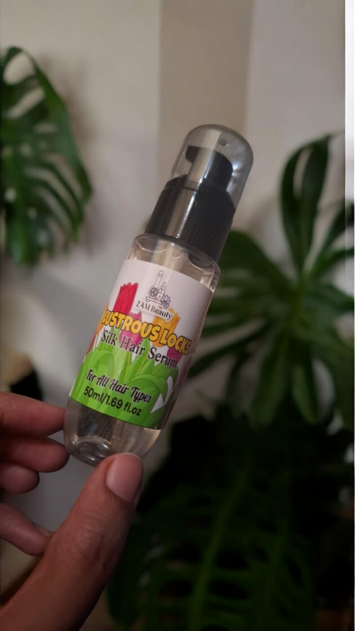 LUSTROUS LOCKS Silk Hair Serum by ZAM Beauty