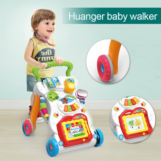 HUANGER MULTIFUNCTION INFANT MUSIC BABY WALKER LEARN WALK STAND TROLLEY