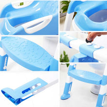 Load image into Gallery viewer, Kids Folding Toilet Seat With Ladder
