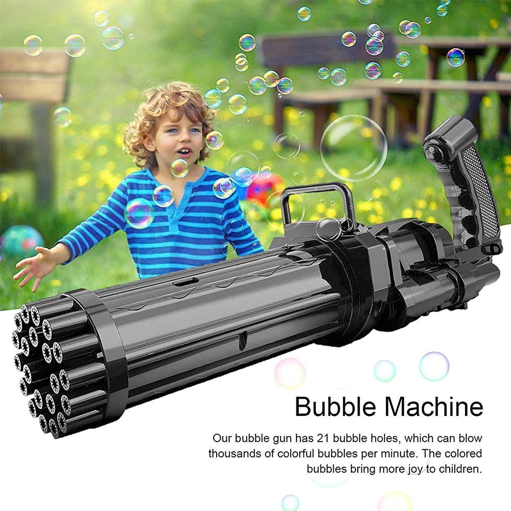 21 Holes Electric Bubble Maker Gun Toys, Gift for Boys and Girls