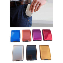 Load image into Gallery viewer, 1 Pc Men Aluma Aluminum Bank Card Holder Blocking Hard Case Wallet Solid Credit
